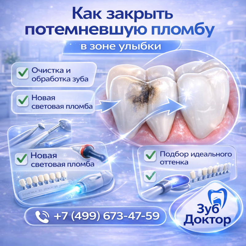 Потемнела пломба